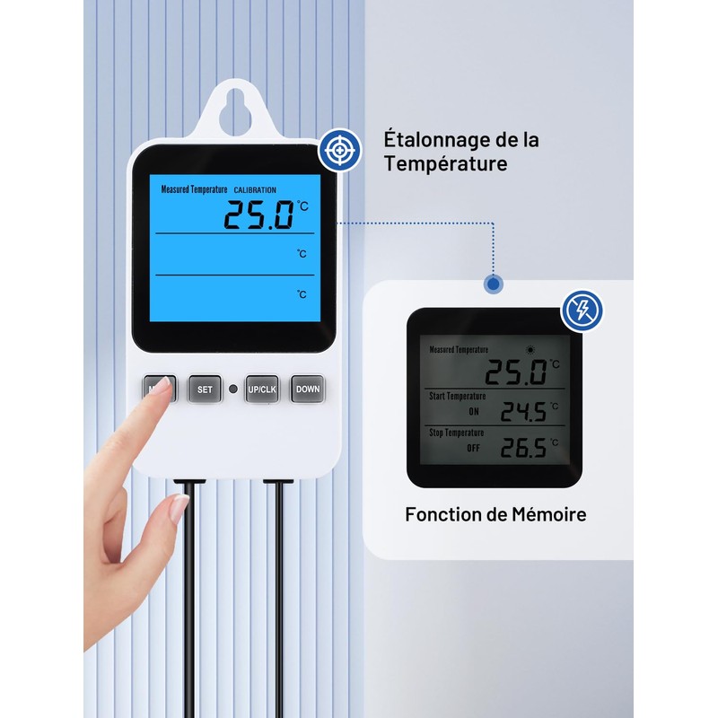 INKBIRDPLUS Digital Thermostat Socket for Greenhouse Fermentation Heating Cooling TC810