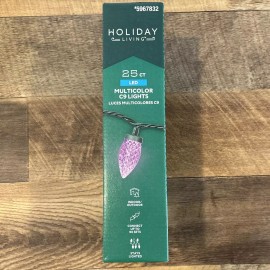 Holiday Living 25 Count LED Multicolor C9 Lights 12 Ft Light Length New 5967832