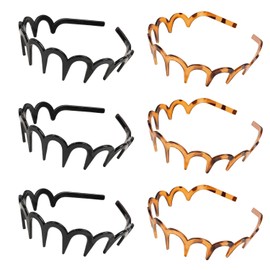 6 Teeth Headbands, Non-Slip Plastic Headbands, U-Shaped Headbands, Fashionable and Versatile Hair Accessories, Suitable for Girls, Men and Teenagers.