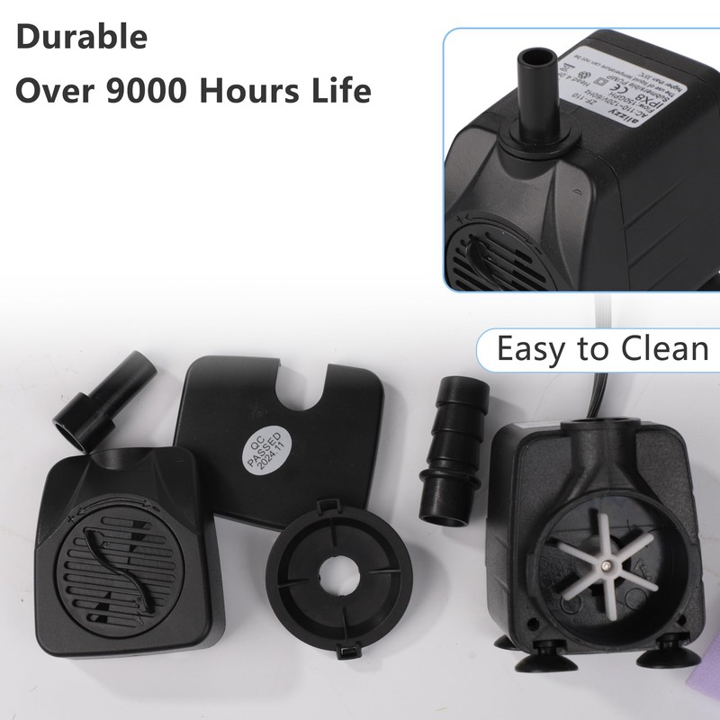 alizzy 150 GPH (570L/H) 10w Durable Small Submersible Water Pump