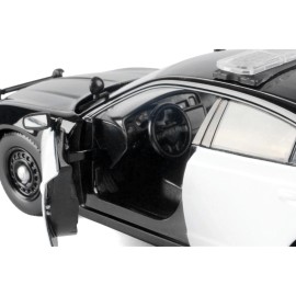 2023 Dodge Charger Pursuit Police Car DCD Series 1/24 Diecast Model Law Enforcement Public Service Black & White Color