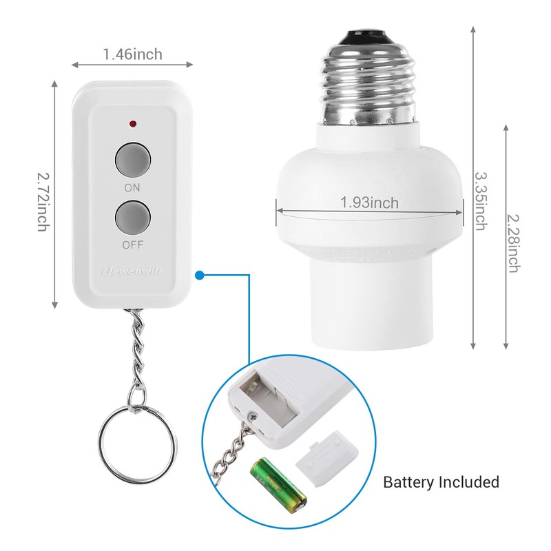 DEWENWILS Remote Control Light Bulb Socket, Wireless Light Bulbs Socket