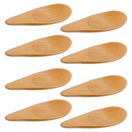 8pcs Handmade Tiny Wooden Spoons, 2.76x0.98 Inch Wood Spice Teaspoons Practical Mini Condiment Spoons Small Serving Spoons for Jam Sugar Spices Jars Sauces Honey Mustard