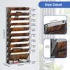 Solinxe 10-Tier Wall File Organizer, Wood Mail Organizer Wall Mounted