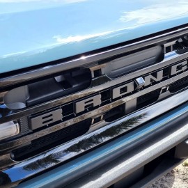 UPR Direct Replacement Grille Letters Compatible 21-25 Ford Bronco Matte Black