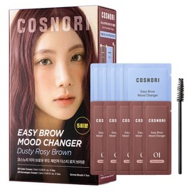 COSNORI Self Hypoallergenic Dye Easy Brow Mood Changer, Dusty Rosy Brown, 1 Piece / 코스노리 셀프 저자극 염색 이지 브로우 무드 체인저, 더스티 로지 브라운, 1개