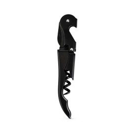 True Decor Truetap: Double-Hinged Corkscrew Wine Bottle Opener, One Size, Black
