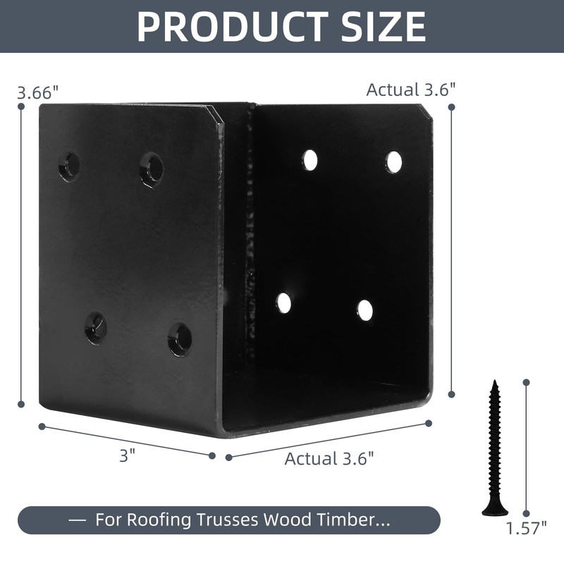 Rasugarlary Deck Railing Brackets Connectors for 4"x4", 4"x6" Railing Wood