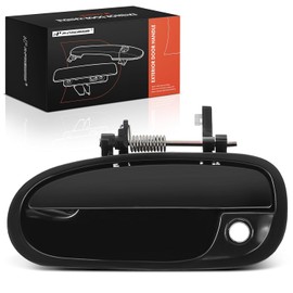 A-premium - Manija de Puerta Exterior Delantera Izquierda del Lado del Conductor con Ojo de Cerradura Compatible con Honda Civic 1996 1997 1998 1999 2000, Color Negro Liso, Reemplazo# 72180-s00-004