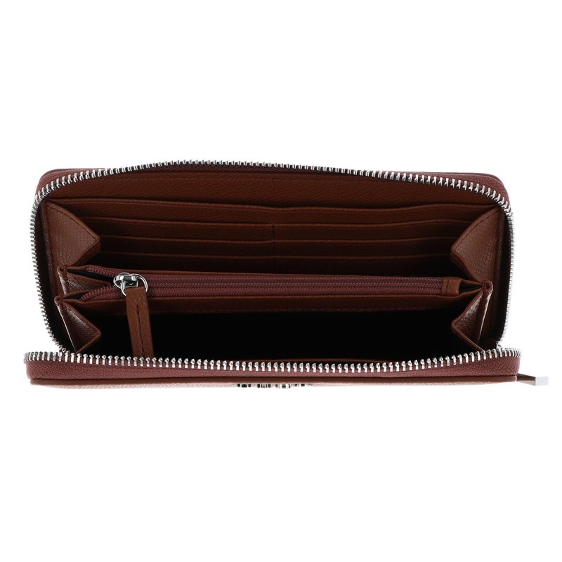 HUGO Women's Chris Ziparound R. Zip_Around_Wallet, Rust/Cooper220