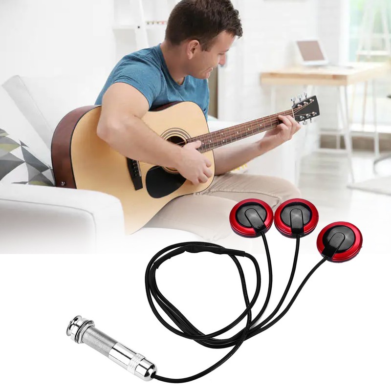 Self adhesive Piezo Transducer Microphone Pickup with Endpin Jack for