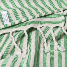 PANDUDU Turkish Beach Towel Oversized - 39"x71" Quick Dry Sand Free Beach Towels for Adults,Extra Large Travel Towel,Cotton Lightweight Pool Bath Blanket Beach Accessories-(Green)