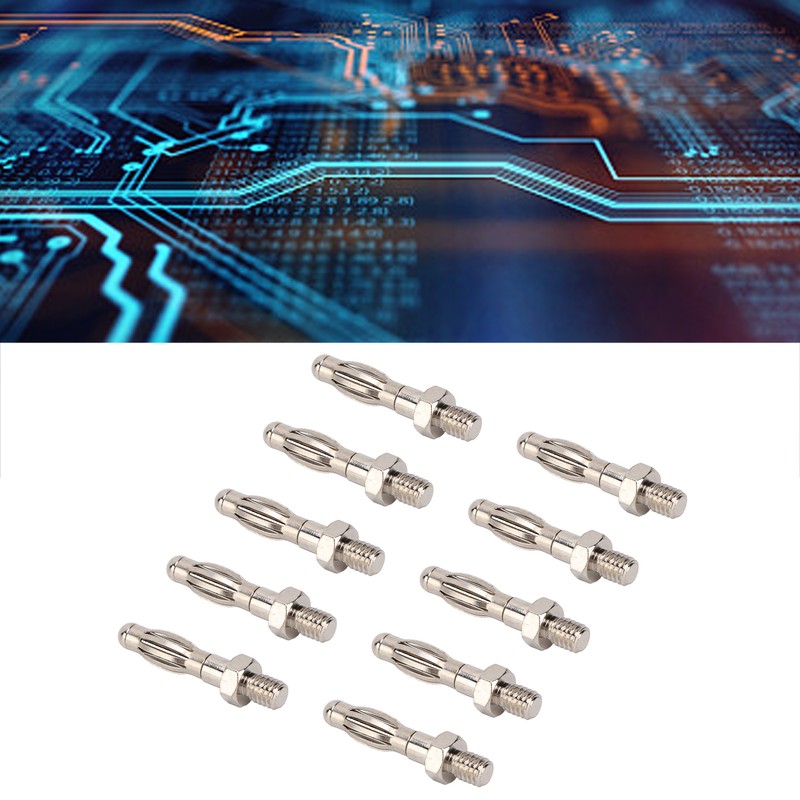50Pcs Banana Plugs Hex Thread High Accuracy Good Transmission Performance