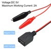 sourcing map Crocodile Clamps Test Wire, USB Female to Alligator