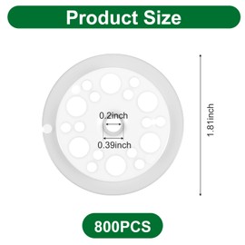 800 Pcs 46 mm White Plastic Washer, Foam Board Fasteners and Load Spreading Polypropylene Washers for Fixing and Fastening Rigid Foam Insulation Board Panels