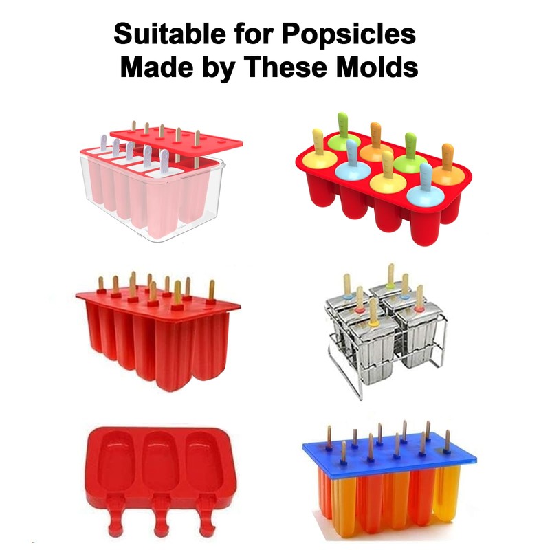 Miaowoof 200PCS Popsicle Bags Sealable, Ice Pop Bags For Ice