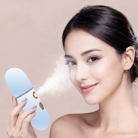 OK anytime, anywhere. Instant moisture recharge mist machine. Cost-effective portable ultrasonic nano mist machine used instead of mist, Aquamarine (light blue), Nano Mist00 / 언제 어디서든 OK 즉각 수분 충전 미스트기 미스트 대신 쓰는 가성비 휴대용 초음파 나노 미스트기, 아쿠아마린(하늘색), 나노미스트Nano Mist00