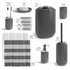 Clara Clark Bathroom Set - Gray Bathroom Accessories Set, 20PC