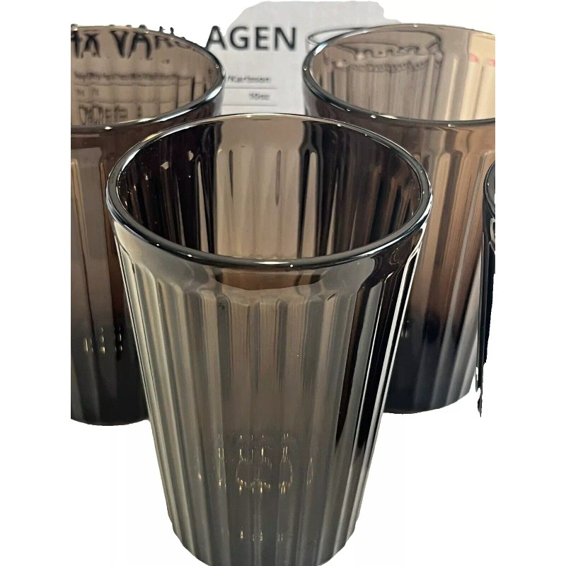 IKEA NEW IKEA 4 Vardagen Glasses Brown Glass 10 oz