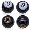 MEAJOO 4PCS Pool 8 Ball Style Tire Valve Stem Caps,