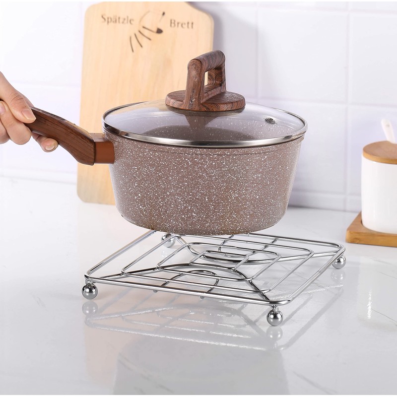 Royal Cuisine Chrome plated Trivet made with Iron Kitchen Worktop
