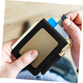 Holibanna Card Holder Keychain Card Purse Credit Holders for Women para Hombre Credit Card Purse Keychains for Women Wallets for Men Tassel Keychain Small Purse Men Keychain Pu Leather Black