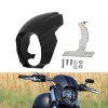 HDBUBALUS Front Headlight Gloss Black Fairing Cowl Cover For Harley