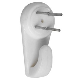 Fort Fasteners Hardwall Picture Hooks, Large 40mm (1. 1/2 Inch) Off White 12 Hooks