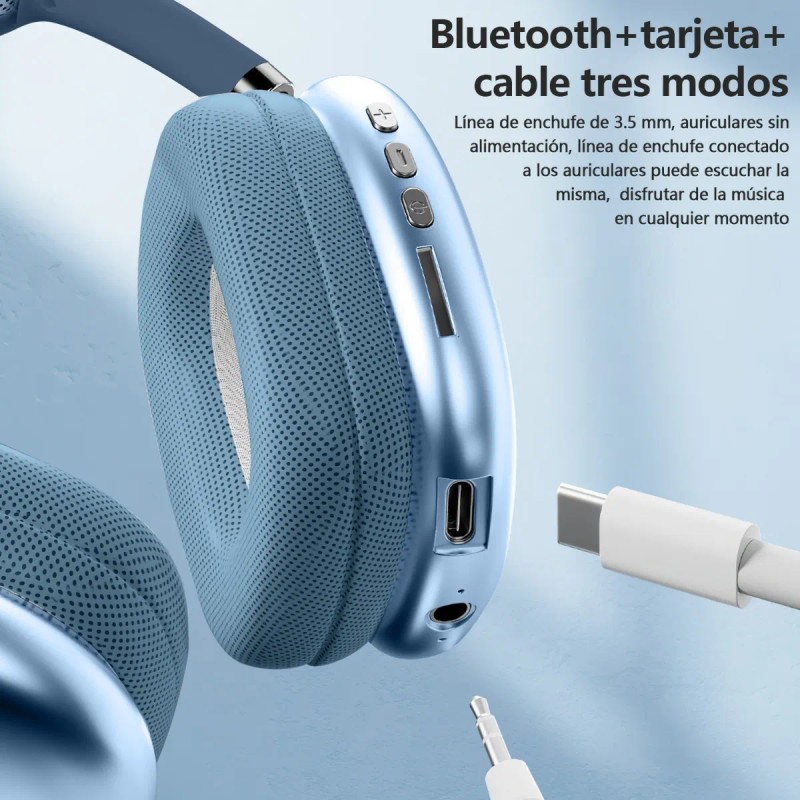 Audífonos Inalámbricos De Diadema Con Bluetooth P9 Pro Max Color