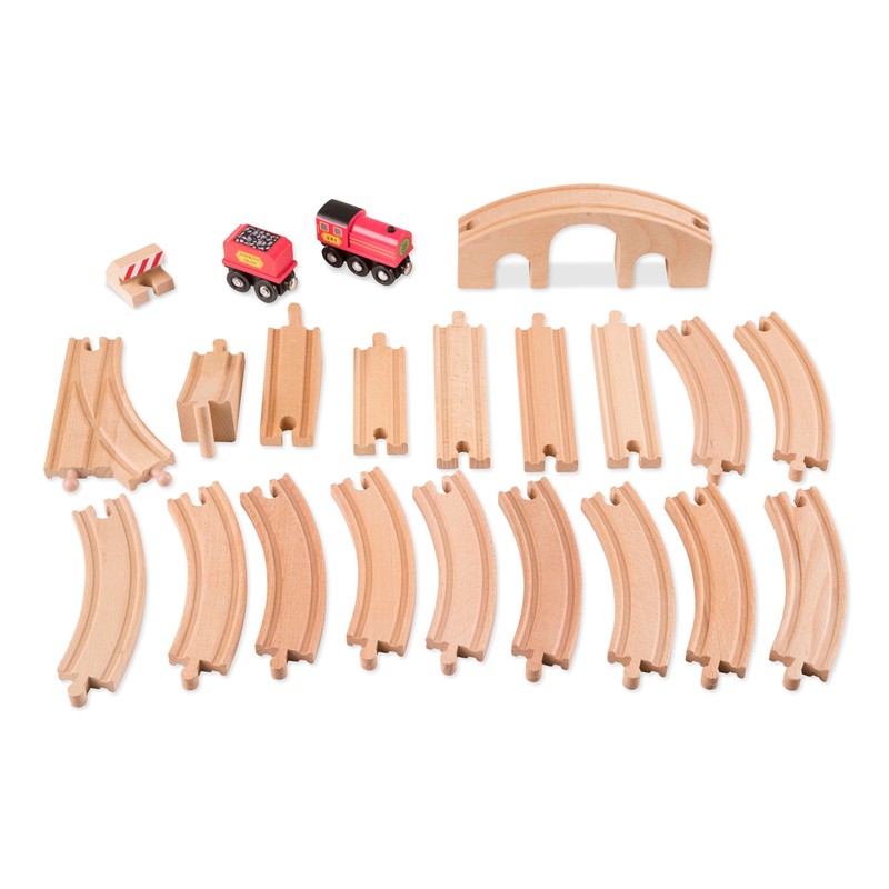 Melissa & Doug Classic Wooden Figure Eight Train Set (22