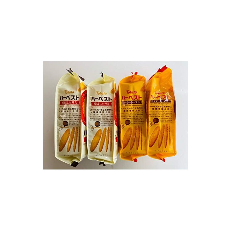 Tohato Harvest Set of 2 Types x 2 Bags Each,