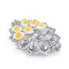 Arthur Court Metal Deviled Egg Holder Tray Grape Pattern Sand