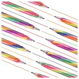 LIULIUCAI 12 Pack Mixing of 3 Colors Rainbow Gel Pens Color Changing Ballpoint Pen Glitter Pen Set for Adults Coloring Books Drawing Doodling Scrapbooking Notes Updated Version