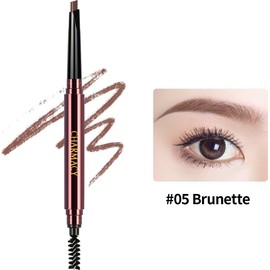 CHARMACY Triangle Eyebrow Pencil - Waterproof, Smudge-Proof, Dual-Ended with Spoolie | Vegan & Hypoallergenic | Precision Define, Fill, Shape for Beginners #05