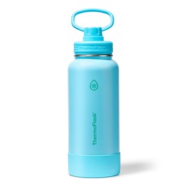 ThermoFlask 32 oz Double Wall Vacuum Insulated Stainless Steel Water Bottle with Spout Lid, Vivid Blue