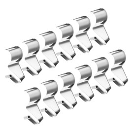 Hohopeti 12pcs Heavy Duty Stainless Steel Vinyl Siding Clips Easy Install Siding Hooks for Hanging Wreaths Lights Decorations and Plants and Seamless Wall