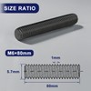 Drenky Pack of 10 Threaded Screws Black M6 x 80