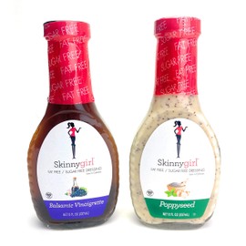 Skinny Girl Poppyseed Dressing and Balsamic Vinaigrette Dressings 8 fl oz (2 Pack)