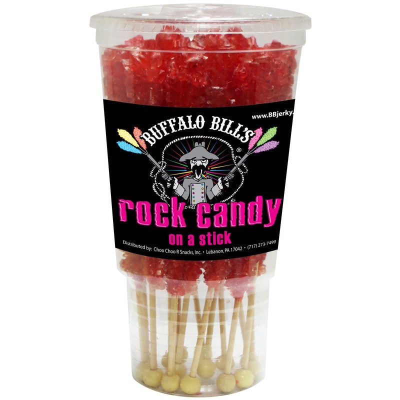 Buffalo Bills Strawberry (Red) Rock Candy On A Stick (12-ct