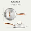 CAROTE 10" Classic Stainless Steel Deep Frying Pan with Lid,