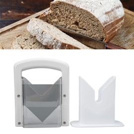 Aqur2020 Bagel Guillotine Universal Slicer, Bagel Cutter Máquina de Cortar Pan Manual de Plástico con Protector de Seguridad para Cortar Pan