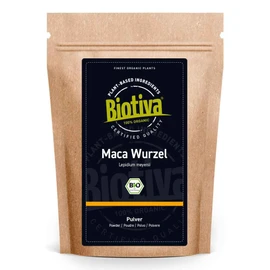 Maca Bio 500g Pulver - Ohne Zusätze - Premium Bio-Qualität - Abgepackt und zertifiziert in Deutschland - Vegan - Biotiva