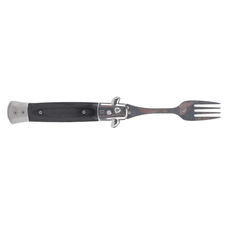 Folding Spring Fork Reusable Stainless Steel Automatic Foldable Spring Fork