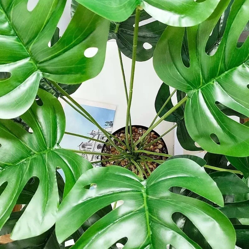 dgb18 Planta Monstera Tropical Artificial Para Decoración 75cm