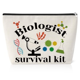 Biology Lover Gifts Cosmetic Bag Biology Science Teacher Gifts Biology Gifts for Women Friend Girl Toiletry Bag Biology Major Graduation Gifts Lab Technician Presents Travel Makeup Bag