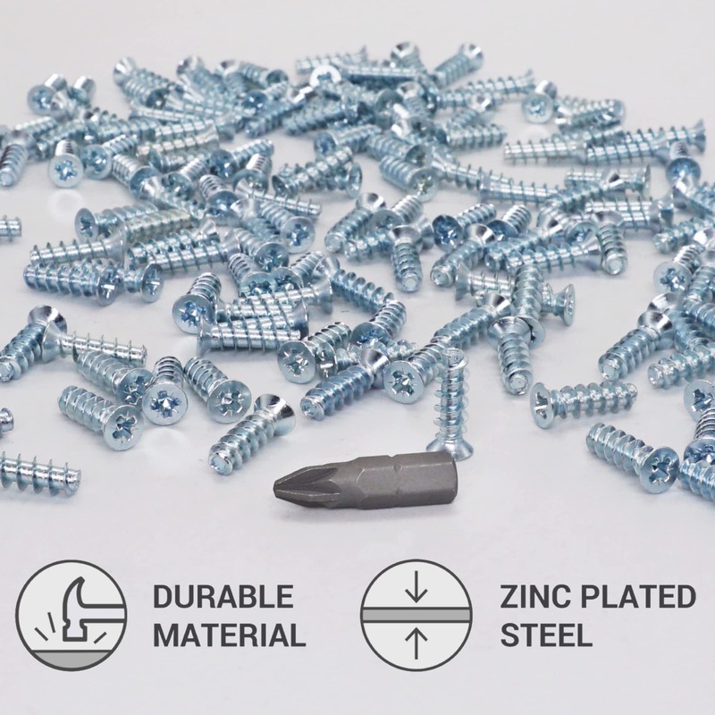 SKIR'CO (Pack of 300) Zinc Plated Euro Screws 5.0 x