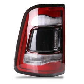 Lathsy LED Tail Light Black Cover w/o Blind Spot Compatible With 2019-2023 Dodge Ram 1500 Left Driver Side Replace 55112993AD