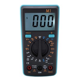 Digital Multimeter, AC/DC 0-50 Handheld with LCD Display Measures Current, Resistance, Continuity, Frequency Tests Diodes, Temperature, Voltage Tester(Blue)