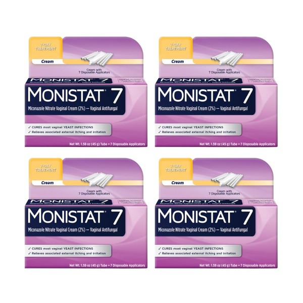 Monistat 7 Vaginal Cream with Disposable Applicators, 1.59-Ounce Tube (Pack