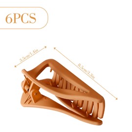 GLADFRESIT Shark Clip Hairpin Korean Temperament Triangle Hair Claw Clip Haute Feeling Back of The Head Plate Hair Scratch For Women's Medium-Length Hair (6 Packs/Set)